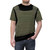 Model wearing a high-quality body armor-inspired t-shirt with a tactical design - men front