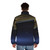 Pale Blue Dot NASA Cassini Saturn Puffer Jacket with space-themed infographics - men back