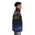 Pale Blue Dot NASA Cassini Saturn Puffer Jacket with space-themed infographics - men side right