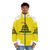 Don't Tread On Me Patriotic Puffer Jacket with Gadsden Flag Design - men front