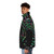 Alfred Hitchcock's Vertigo inspired puffer jacket with colorful silhouette design - men side left