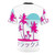 Vaporwave aesthetic neon palm tree design t-shirt with retro 80s and 90s synthwave fashion style - Back