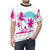 Vaporwave aesthetic neon palm tree design t-shirt with retro 80s and 90s synthwave fashion style - men front