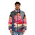 Tomoko Aran "I'm in Love" Retro Puffer Jacket featuring 80s Japanese pop art design - men front