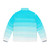 Blue puffer jacket with artistic paint strokes design - Back