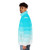 Blue puffer jacket with artistic paint strokes design - men side left