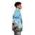 Padstow Cornwall May Day Oss Puffer Jacket featuring a colorful Cornish horse design - men side right