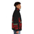 Alfred Hitchcock Psycho Puffer Jacket with birds and red and black color scheme - men side right