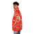 Pee Wee Herman inspired puffer jacket with tequila label design - men side left