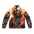 Tom Petty inspired puffer jacket featuring the iconic "You Belong Among the Wildflowers" design