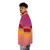 A colorful and whimsical dolphin puffer jacket with a nature-inspired design - men side left