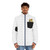 Doge puffer jacket for dogs, featuring a cute doge design on a black winter coat - men front