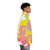 Prismo The Wish Master colorful puffer jacket inspired by the Adventure Time cartoon series - men side right