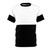 Minimalist monochrome t-shirt with a simple black and white design