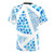 Blue abstract pattern design on a t-shirt - Back