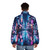 Tokyo neon puffer jacket featuring a cyberpunk-inspired design with bright lights and urban cityscape - men back