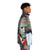 A puffer jacket featuring the iconic giant robot from the Japanese science fiction series Johnny Sokko - men side right