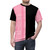 Fashionable t-shirt featuring a unique pink plaid and black striped design, perfect for music enthusiasts. - men front
