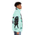 Chibi puffer jacket featuring superhero and villain designs - men side right