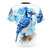 Watercolor illustration of a vibrant blue jay bird on a t-shirt - Back
