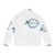 Stylish pan am themed puffer jacket with "always look up" design - Back