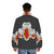 Colorful and stylish puffer jacket with owls and legendary animal design - men back