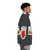 Colorful and stylish puffer jacket with owls and legendary animal design - men side right