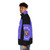 Cozy and warm puffer jacket featuring an adorable owl design for meditation and yoga practice - men side left