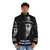 Steven Spielberg Director's Puffer Jacket featuring iconic movie logos and designs - men front