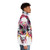 Vibrant Owl Puffer Jacket with Colorful Abstract Bird Art Design - men side right