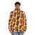 Tim Tam pattern puffer jacket for a cozy and fashionable winter look - men front