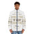 Director of Bean Counting Puffer Jacket with Typographic Design - men front