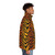 Tiger stripe puffer jacket with bold animal print design - men side right