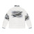 Airbus A380 inspired puffer jacket with airplane and aviation themed design - Back