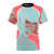 Colorful blood orange portrait design on a t-shirt, featuring vibrant digital art graphics