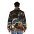 Tiamat the Chromatic Queen puffer jacket featuring a detailed dragon design - men back