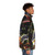 Tiamat the Chromatic Queen puffer jacket featuring a detailed dragon design - men side right