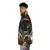 Tiamat the Chromatic Queen puffer jacket featuring a detailed dragon design - men side left