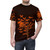 Illustrated t-shirt design featuring an optical illusion of an orange fox in a tree surrounded by autumn leaves and forest elements. - men front