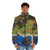 Age Of Empires gaming puffer jacket with retro video game graphics - men front
