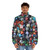 Dice puffer jacket for tabletop gaming and Dungeons & Dragons fans - men front