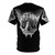 Vintage-style black metal cat graphic tee with occult and tattoo inspired design - Back