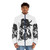 Dia De Los Muertos inspired sugar skull puffer jacket featuring traditional Mexican design elements - men front