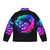 Otter space-themed puffer jacket with galaxy and rainbow design - Back