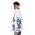 Adorable Neeko puffer jacket featuring the League of Legends winter wonderland theme - men side left