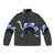 Colorful abstract ostrich puffer jacket featuring legendary animals and nature spirit art