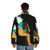 Osiris Modern Art Puffer Jacket with ancient Egyptian inspired design - men back