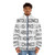 Encoded puffer jacket with science-inspired graphics for adapting to change - men front