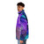 Orspell Abstract Fluid Art Puffer Jacket with vibrant bold design - men side left