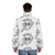 Karol G "Devil Angel" Puffer Jacket with monochrome colorful pencil drawing design - men back